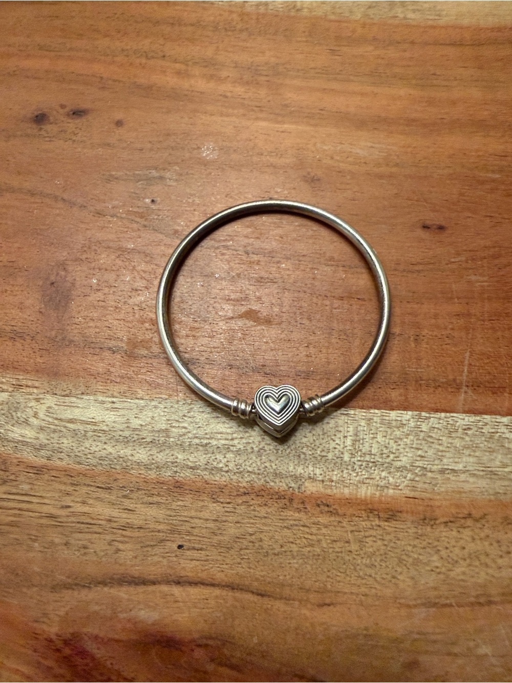 Pandora Silver Heart Bangle Bracelet